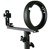 ePhoto Flash Softbox Beauty Dish T Bracket Umbrella mount Bowen Calument Travelite Adapter for Nikon Canon Portable Flash TBracket