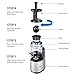 Flexzion Cold Press Juicer Machine - Masticating Juicer Slow Juice Extractor Maker Electric Juicing Vertical Stand for Fruit, Vegetable, Greens, Wheat Grass & More with Big Cup & Juicing Bowl