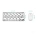 HaloVa Wireless Keyboard and Mouse Ultra-Thin Mute Wireless Keyboard and Mouse Combo for PC Mac Laptop, Silver