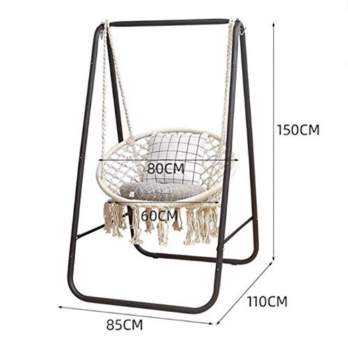 ZHJIUXING SF hängesessel mit Gestell Indoor,Schaukel Hängemattenstuhl Lazy Indoor Hanging Basket Home Wohnzimmer Cradle… – Bild 4