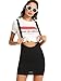 ROMWE Women's Sexy Bodycon Mini Pencil Overall Suspender Skirt Black Medium