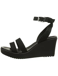 Crocs, sandalia Leigh, con taco de cuña para mujer