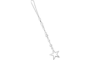 Bewudy Star Phone Charm, Y2K Phone Charm Lanyard for Women Girls, Cute Shiny Phone Accessories for Keychain Bag Purse Backpack Wallet Pendants Decor