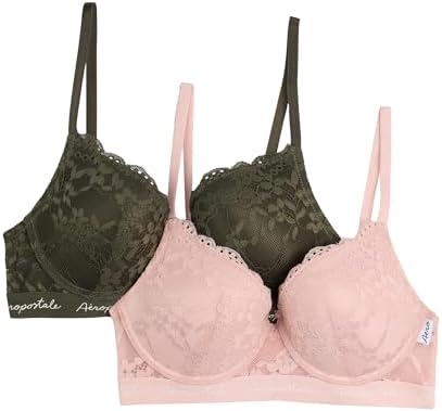 BGBGMaxazria Women's Lace 2-Pack Underwire Bra, English Rose, 34B