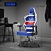 Gaming Chair Big and Tall Office Chair 500lb Wide Seat Desk Chair with Lumbar Support Headrest 2D Arms Task Swivel Ergonomic High Back PU Adjustable Massage Racing Computer Chair for Adults Game