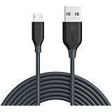 Anker PowerLine Micro USB (10ft) - Charging Cable, with Kevlar Fiber and 10000+ Bend Lifespan for Samsung, Nexus, LG, Motorola, Android Smartphones and More (Gray)