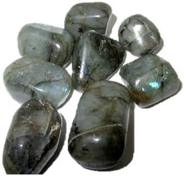 Jet Wow Jet Labradorite Tumbled Stone Approx. 0.75" to 1"inch Free Booklet Jet International Crystal Therapy 100 Grams Genuine w/ Velvet Pouch Quality Original Image is JUST A Reference