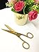 7 Inch Gold Tailor Scissors Golden Straight Recycled Stainless Steel Dressmaker Fabric Shears Tailors Sewing Scissors for Costume Crafts Arts Fabric Cutting Shears Tool