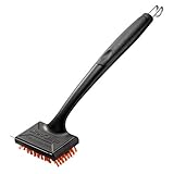 UNICOOK Outdoor Grill Brush, Heavy Duty Safe Nylon BBQ Brush Cleaner, Removable Head For Easy Cleaning And Replacement, Best Alternative To Dangerous Wire Brush, Do Not Use On Hot/Warm Surface