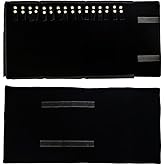 SCIKHEFT Velet Travel Jewelry Case Roll Bag Organizer for Necklace Bracelet Black Gray Velvet (Black Velvet)