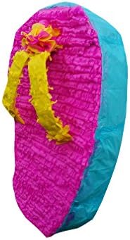 Giant Beach Sandal Pinata Party with rope and decorated Stick (stick color varies) 3 1/2 feet tall!