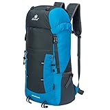 Coreal 40L Lightweight Packable Hiking Backpack Foldable Travel Trekking Daypack Blue