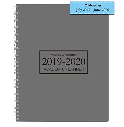 Academic Daily Planner 2019-2020, Appointment Planner Weekly & Monthly, 12 Monthes, Flexible Cover with Twin -Wire Binding