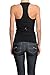 TheMogan Women's Adjustable Strap Racerback Vest Waistcoat-Black S