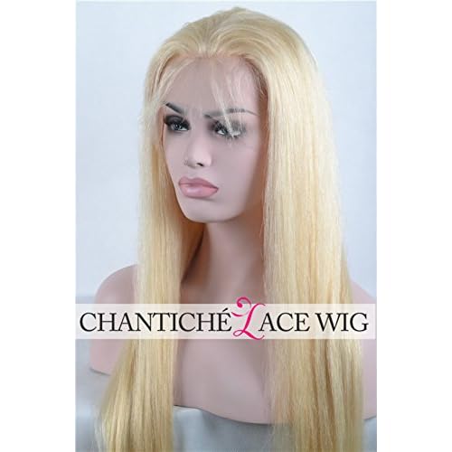 Chantiche 7a Virgin Brazilian Blonde Silk Straight Lace Front Wigs