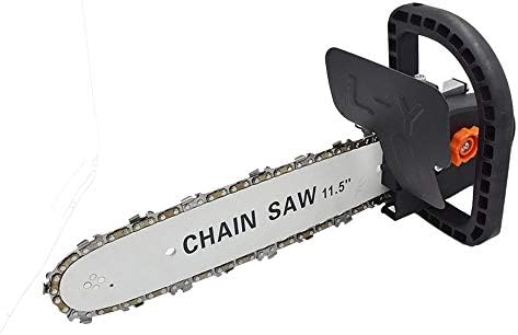 EKER Electric Chain Saw Converter 11.5" Chainsaw Bracket Tree Felling Saw Changed Angle Grinder into Chain Saw Woodworking Tool for Electric Angle Grinder (4-1/2'')