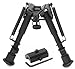 JINSE Tactical Bipod 6- 9 Inches Adjustable Folding Spring Return with Adapter