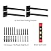 Floating Shelf Brackets, 4 Pack 6 Pack Solid Steel Blind Shelf Supports Powder Coated Hidden Shelf Brackets with Spirit Level and Hardware for Home Décor, Storage, Organization (6 inch)