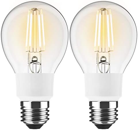Smart Filament Bulb E27, BrizLabs 6W WiFi LED Light Bulb Dimmable RGB 60W Equivalent Bulb Remote Control Voice Control by Alexa Google Home IFTTT, No Hub Required, 2 Pack [Energy Class A+]