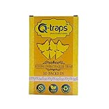 Qtraps Sticky Insect Traps - Yellow Flying Bug Catcher for Indoor House Plant, Organic Garden, Outdoor Greenhouse & More - Butterfly Shaped Paper Trap w/Eco Friendly, Non Toxic Glue-10 Pack (1)