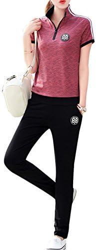 Chicside Women's Set head Ventilation Short sleeve Tracksuits Amaranth US 2