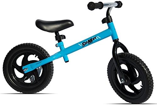 12” Balance Bike-No Pedal Sport Bicycle with Carbon Steel Frame and Adjustable Handlebar and Seat-Perfect for Children and Toddlers Ages 2 to 6 Years Old- 66lbs Capacity