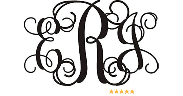 Download Amazon Com Metal Monogram Letters Three Initials Combined 19 5 Inches Wide Home Kitchen