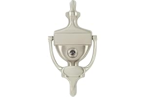 Delaney Hardware 400146 6" Solid Brass Door Knocker, Satin Nickel