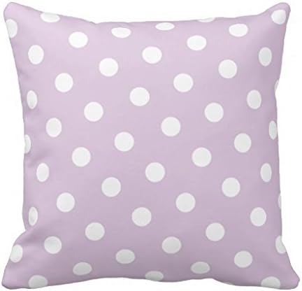 Pastel Purple Polka Dot Throw Pillow Case
