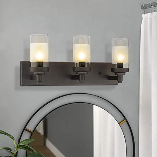 Emliviar 3Light Bathroom Vanity Light Fixtures, Oil Rubbed Bronze