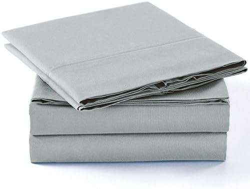 Luxury Comfort 2800 Series 3-Line Microfiber Wrinkle,Fade Resistant Egyptian Cotton Quality Ultra Soft 4-Piece Bed Sheet Set Full, Grey 1ln