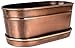 H Potter Herb Succulent Small Planter Antique Copper Finish Brass Accents Indoor Outdoor Garden Pot Plant Box Holder with Tray for Succulents Flowers