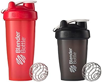BlenderBottle Classic Red 28oz &amp; Black 20oz 2 pack