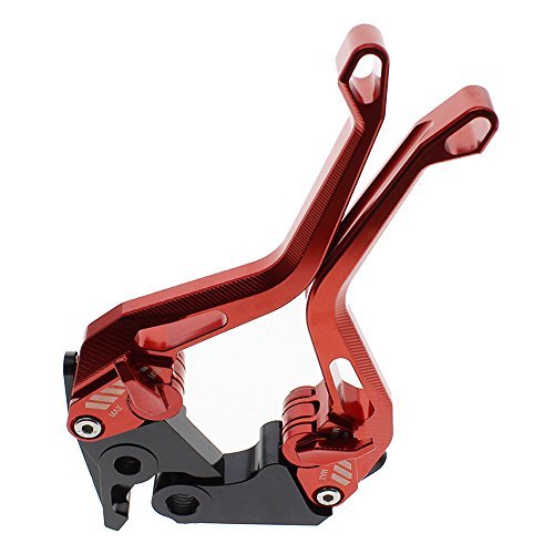 FXCNC Motorcycle 3D New Rhombus Hollow Adjustable CNC Brake Clutch Levers Set Pair fit for Kawasaki NINJA 250R 2008-2012, NINJA 300R/Z300 (w & w/o ABS) 2013-2017,NINJA 300 ABS 2014 - Thumbnail 5
