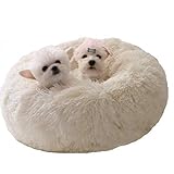 BODISEINT Modern Soft Plush Round Pet Bed for Cats