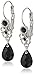 1928 Jewelry Silver-Tone Black Drop Earrings