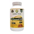 Buddha's Herbs Organic Flaxseed Oil (1000 mg) 200 Count - 500mg Omega 3 - Vitamin Supplements - Flaxseed Oil Pills - Organic Flax Oil - Nutrition Supplement