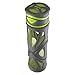 ZULU Core Glass Water Bottle with Quick-Cap Lid, 20 oz, Grey/Green