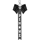 YALLNASL Pin Me Cheer Keychain for Toddlers Girls Cheerleader Gifts for Teens Women Cheer Bows for Backpack School Bag