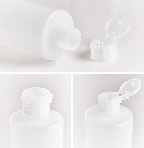 2PCS 100ML 3.3oz Clear Empty Travel Refillable PE Plastic Soft Tubes Bottle Emulsion Packing Case Make up Cosmetics Container For Facial Cleanser Shampoo Cleanser Shower Easy To Squeeze