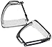 Derby Originals Peacock Safety Stainless Steel Stirrup Irons with Rubber Pads, Youth