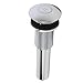 DECOLAV 9298-CP Decorative Push Button Umbrella Drain without Overflow, Polished Chrome