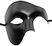 Coxeer Phantom of The Opera Mask Venetian Masquerade Mask Vintage Design(Black)
