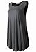 LARACE Tank Tops for Women Plus Size Sleevelss Tunic Casual Summer Clothes Swing Shirts for Leggings (L, Deep Gray)