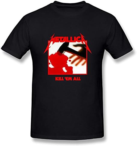 Diane L Men's Metallica Kill Em All Casual T-Shirts Black 4XL