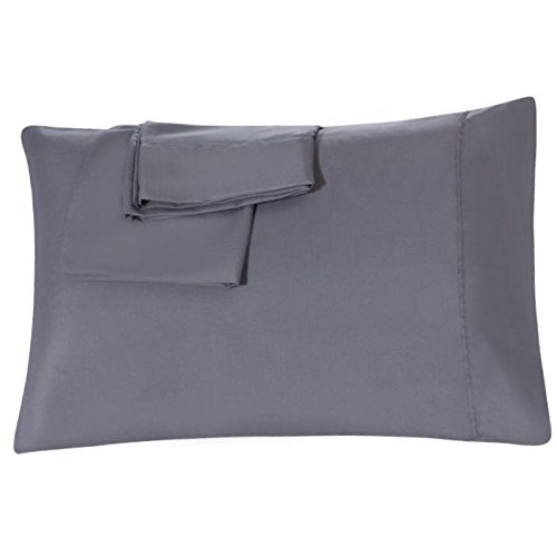 Pillowcases Set of 2 Envelope Closure End Super Soft and Breathable - Gray/20''x40''