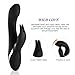 Utimi Silicone Rabbit Vibrator 10 Modes G-spot Vibrator Rechargeable Clitoris Stimulator with Dual Powerful Motors