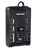 CyberPower CP825AVRLCD Intelligent LCD UPS System, 825VA/450W, 8 Outlets, AVR, Compact