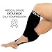 Zeta Sleeve XXL Wide Plus Size Calf Compression, Soothing Comfy Gradient Support, Prevents Swelling, Pain, Edema, DVT, Large Cuffs, Stretch to 26 Inches, Unisex, for Nurses, Seniors, Flights