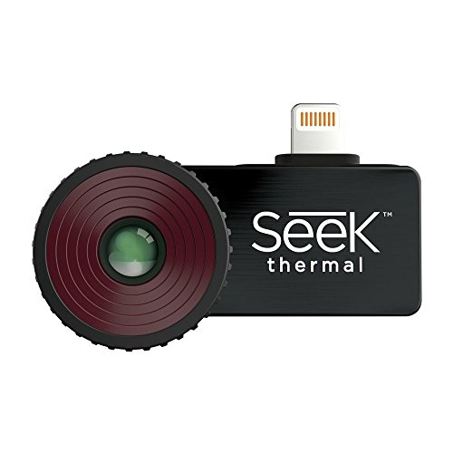 Seek Thermal Compact Pro Caméra À Imagerie Thermique Haute Résolution 9 Hz Pour Modèles Apple iPhone Ios, Avec Étui De Rangement Étanche - Noir